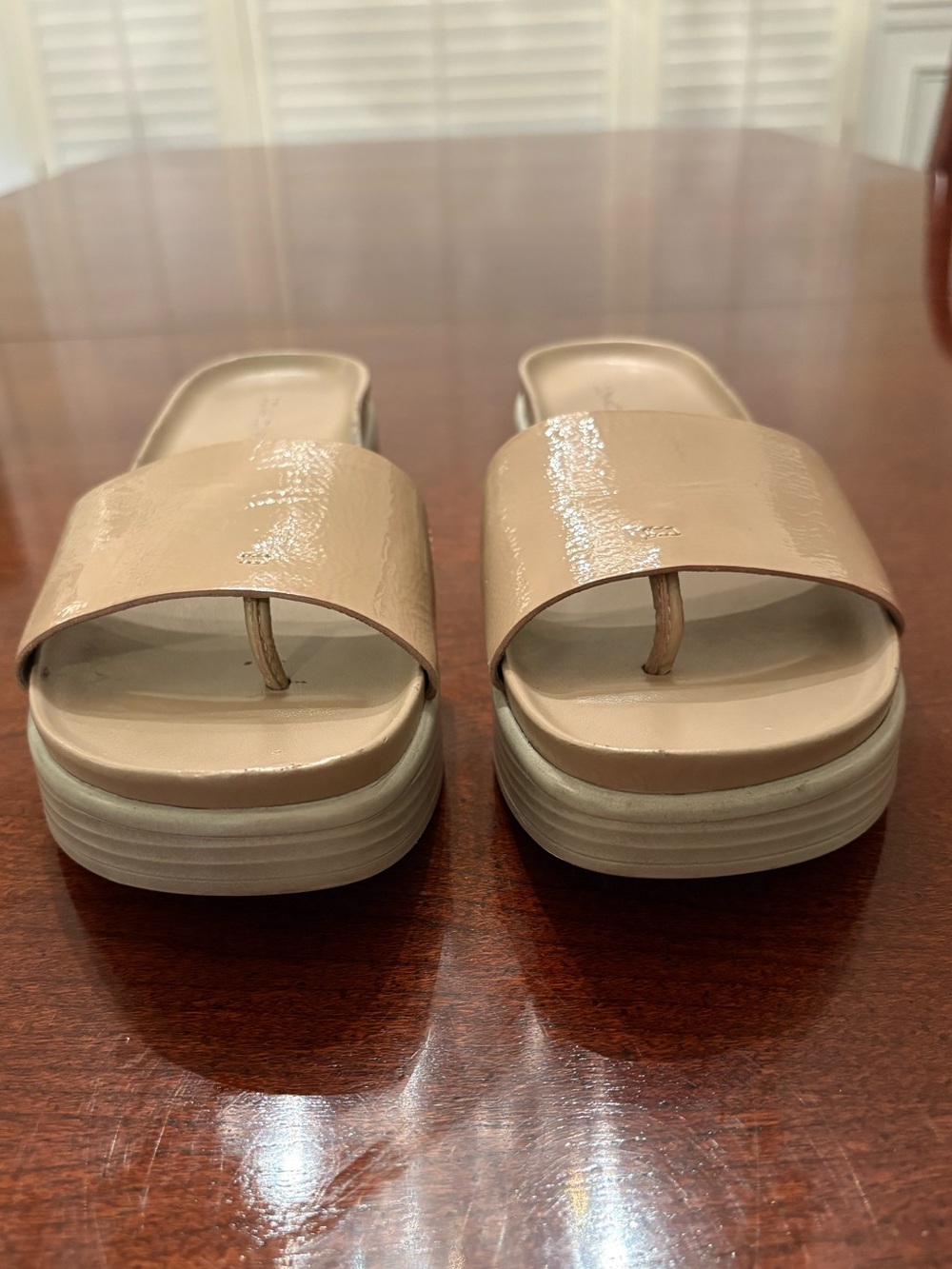 Donald Pliner Tan Nude Platform Slide Sandals, US Women’s 9